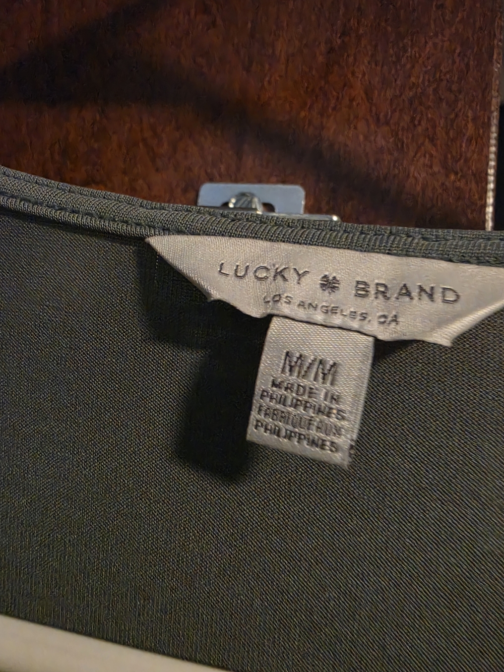 Lucky Brand Sage Green Wrap-Front Long Sleeve Blouse - Picture 3 of 6